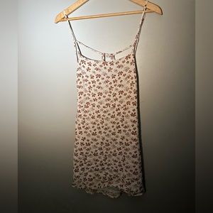 White Brown flowered Pacsun Kendall & Kylie Mini dress size small